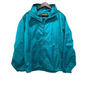 Vintage Eddie Bauer EBTEK Nylon Rain Jacket Size Men's Small Teal